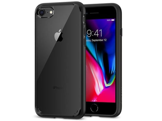 Etui Spigen Ultra Hybrid 2 Apple iPhone 7/8/SE 2020 Black + Szkło Alogy Apple