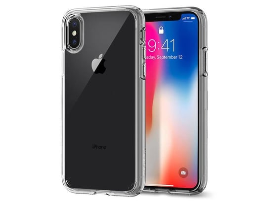 Etui Spigen Ultra hybrid Apple iPhone X/Xs Crystal Clear +Szkło Apple