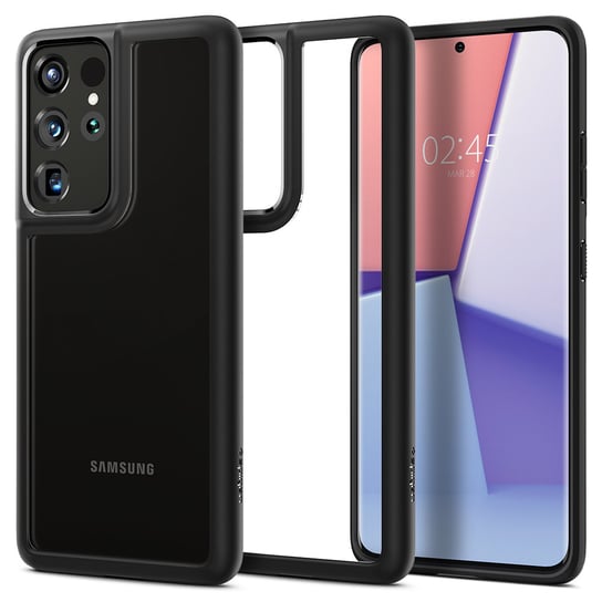 Etui SPIGEN Ultra Hybrid na Samsung Galaxy S21 Ultra, czarne Spigen