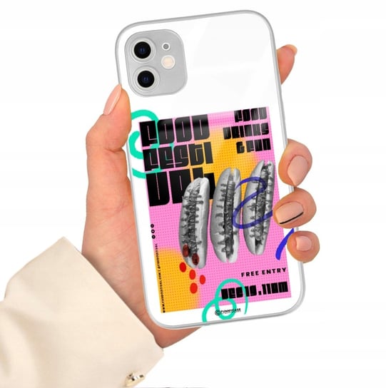 ETUI SREBRNY GLASS do IPHONE 11 POP ART Sztuka Artystyczne Modern Mix Wzory Funnycase