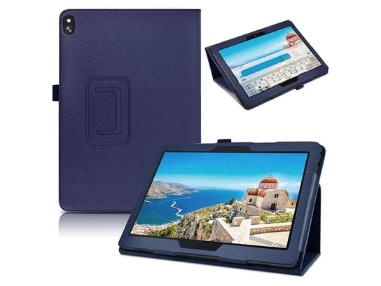 Etui Stand Cover Alogy stojak do Lenovo Tab M10 10.1 TB-X505 F/L Granatowe + Szkło Alogy