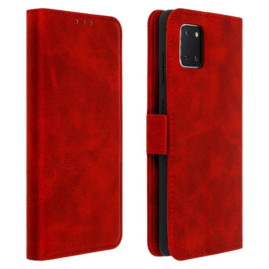 Etui Stand Folio z kieszeniami na karty Samsung Galaxy Note 10 Lite - czerwone Avizar