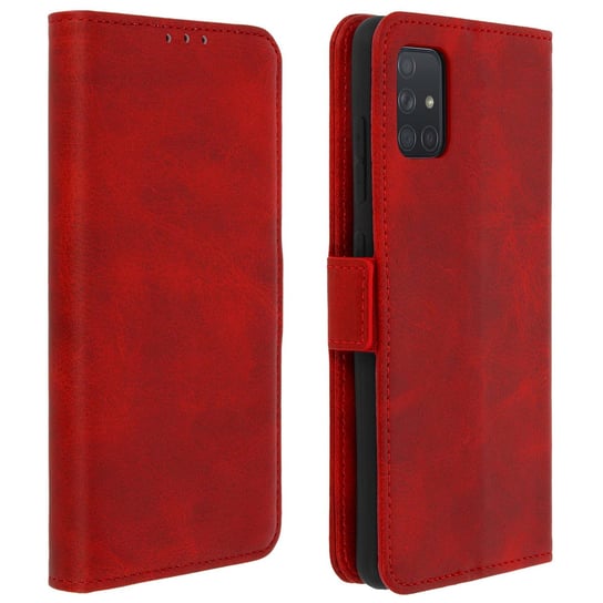 Etui Stand Folio z miejscem na karty Samsung Galaxy A51 - czerwone Avizar