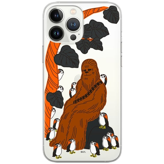 Etui Star Wars dedykowane do Iphone 12 / 12 PRO, wzór: Chewbacca 006 Etui częściowo przeźroczyste, oryginalne i oficjalnie licencjonowane Star Wars gwiezdne wojny