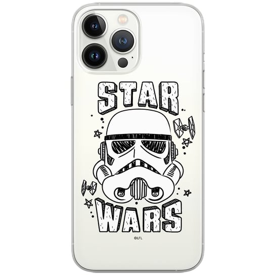 Etui Star Wars dedykowane do Iphone 12 / 12 PRO, wzór: Szturmowiec 013 Etui częściowo przeźroczyste, oryginalne i oficjalnie licencjonowane Star Wars gwiezdne wojny