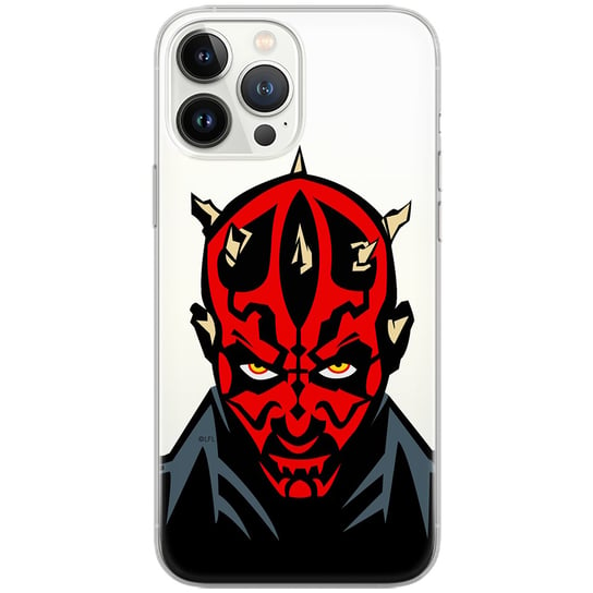 Etui Star Wars dedykowane do Iphone 12 Mini, wzór: Darth Maul 004 Etui częściowo przeźroczyste, oryginalne i oficjalnie licencjonowane Star Wars gwiezdne wojny