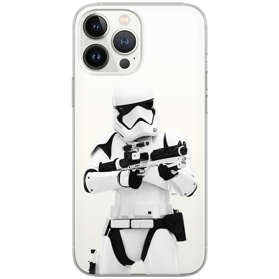 Etui Star Wars dedykowane do Iphone 12 Mini, wzór: Szturmowiec 007 Etui częściowo przeźroczyste, oryginalne i oficjalnie licencjonowane Star Wars gwiezdne wojny