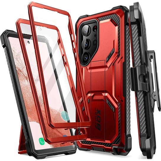 Etui Supcase i-Blason Armorbox SP+noSP do Galaxy S23 Ultra 5G, czerwone Supcase