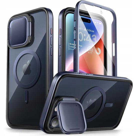 Etui Supcase i-Blason Shield Mag SP do MagSafe do iPhone 15 Pro Max, granatowo-przezroczyste Supcase