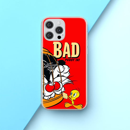 Etui Sylwester i Tweety 003 Looney Tunes Nadruk pełny Czerwony Producent: OnePlus, Model: NORD 2T 5G ERT Group