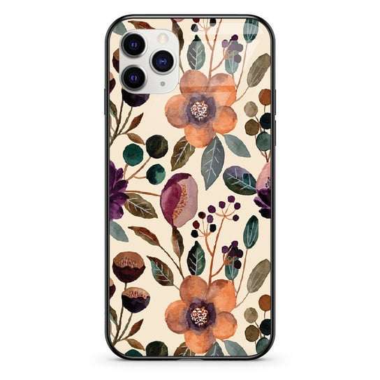 Etui szklane Apple iPhone 11 Pro Malowane kwiaty PieceofCase