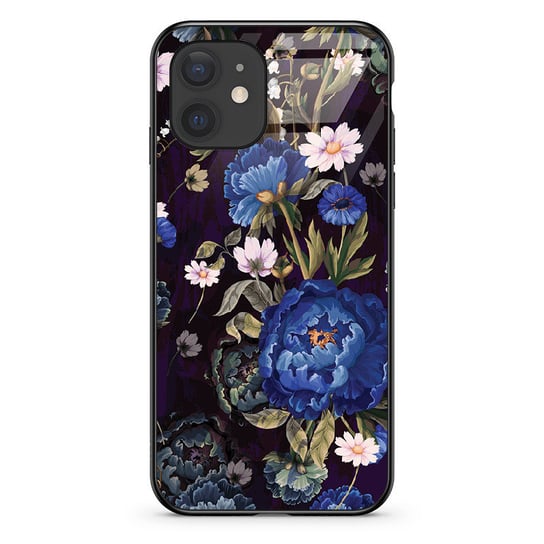 Etui szklane Apple iPhone 12 Niebieskie piwonie PieceofCase