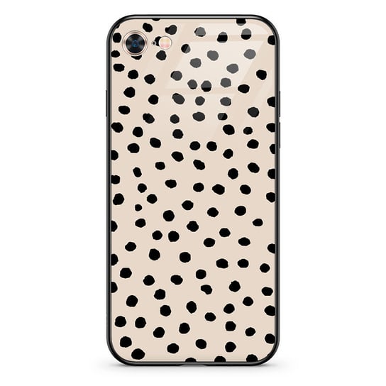 Etui szklane Apple iPhone 6 Kropki dot beż PieceofCase