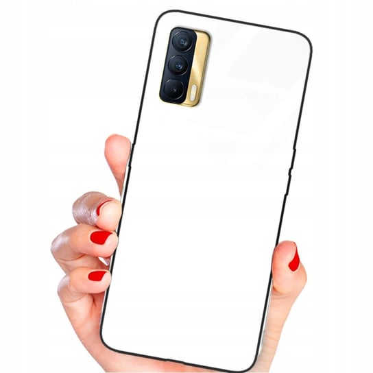 ETUI SZKLANE BIAŁY do REALME V15 WHITE GLASS CASE Funnycase