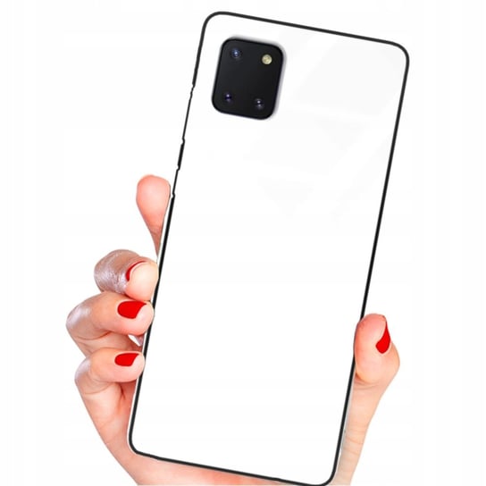 ETUI SZKLANE BIAŁY do SAMSUNG A81 WHITE GLASS CASE Funnycase