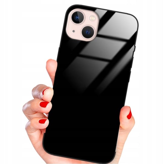 ETUI SZKLANE CZARNE GLASS BLACK CASE do IPHONE 13 Funnycase