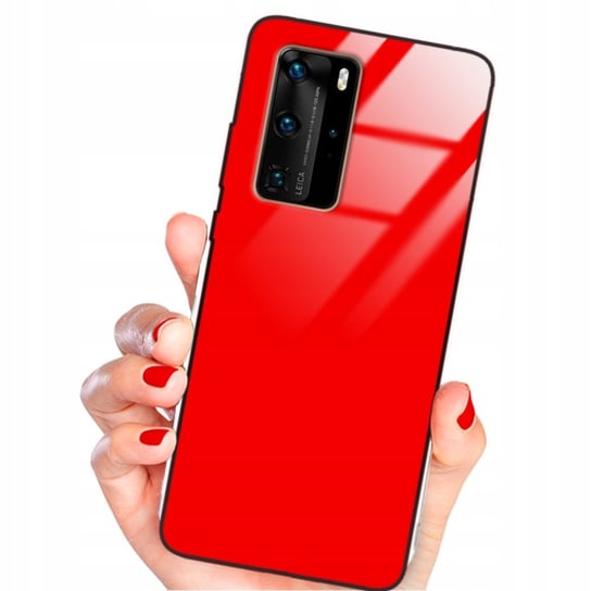 ETUI SZKLANE CZERWONY do HUAWEI P40 PRO Case Glass Funnycase