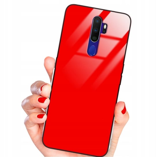 ETUI SZKLANE CZERWONY do OPPO A11 Obudowa Glass Funnycase