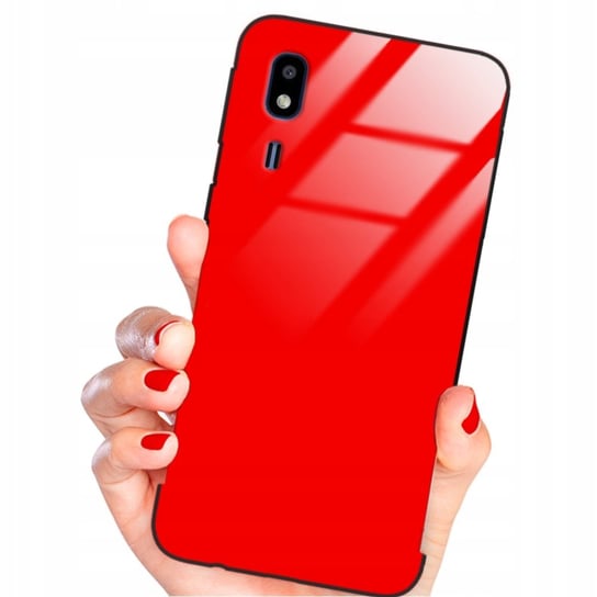 ETUI SZKLANE CZERWONY do SAMSUNG A2 CORE RED GLASS Funnycase