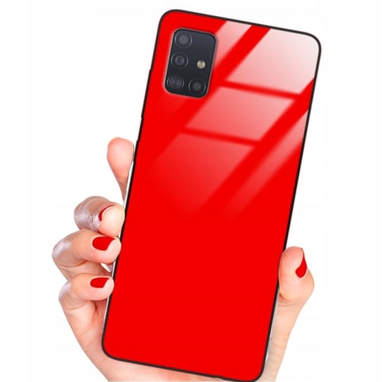 ETUI SZKLANE CZERWONY do SAMSUNG A51 Obudowa Glass Funnycase