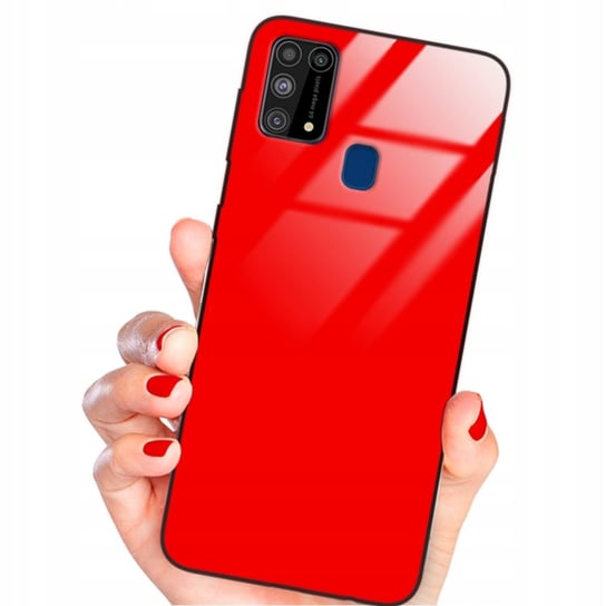 ETUI SZKLANE CZERWONY do SAMSUNG M31 Obudowa Glass Funnycase