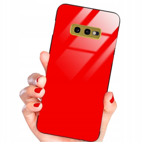 ETUI SZKLANE CZERWONY do SAMSUNG S10e Case Glass Funnycase