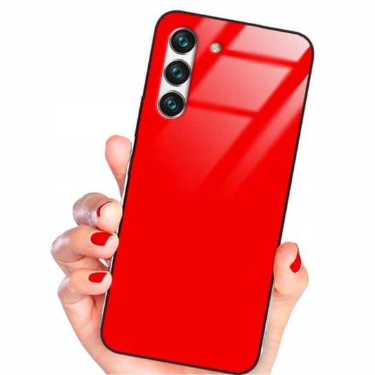 ETUI SZKLANE CZERWONY do SAMSUNG S22 Obudowa Glass Funnycase