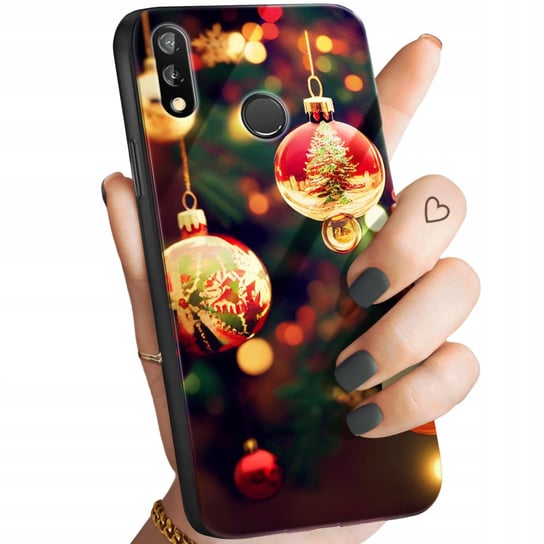 Etui Szklane Do Huawei P20 Lite Wzory Święta Mikołaj Renifer Glass +Szkło Huawei