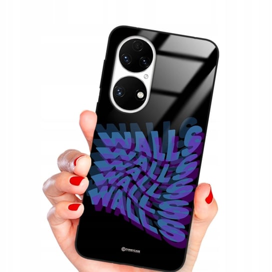 Etui SZKLANE do HUAWEI P50 RETRO Discorder ELEGANCKIE Klasyczne R����ne Wzory Funnycase