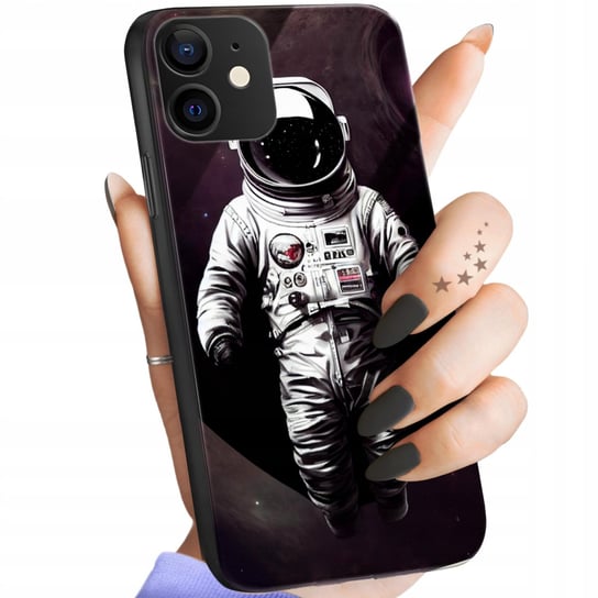Etui Szklane Do Iphone 12 Mini Wzory Księżyc Astronauta Kosmos Glass +Szkło Hello Case
