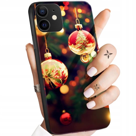 Etui Szklane Do Iphone 12 Mini Wzory Święta Mikołaj Renifer Glass +Szkło Hello Case