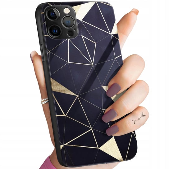 Etui Szklane Do Iphone 12 Pro Max Wzory Geometryczne Figury Glass +Szkło Hello Case