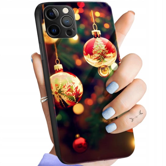 Etui Szklane Do Iphone 12 Pro Max Wzory Święta Mikołaj Renifer Glass +Szkło Hello Case