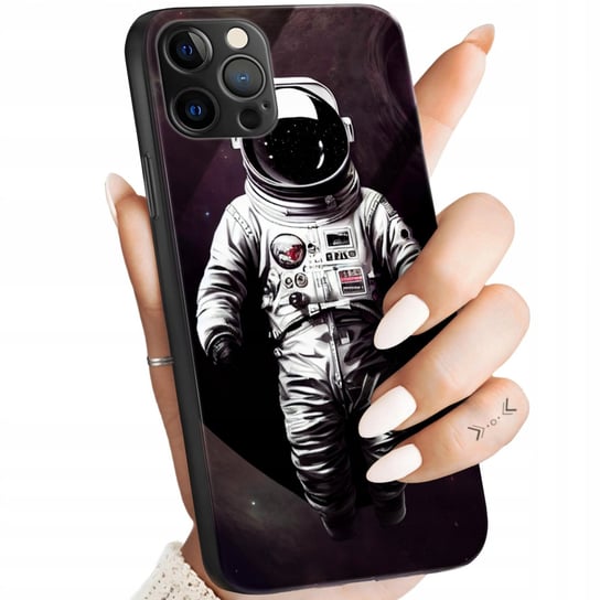 Etui Szklane Do Iphone 12 Pro Wzory Księżyc Astronauta Kosmos Glass +Szkło Hello Case