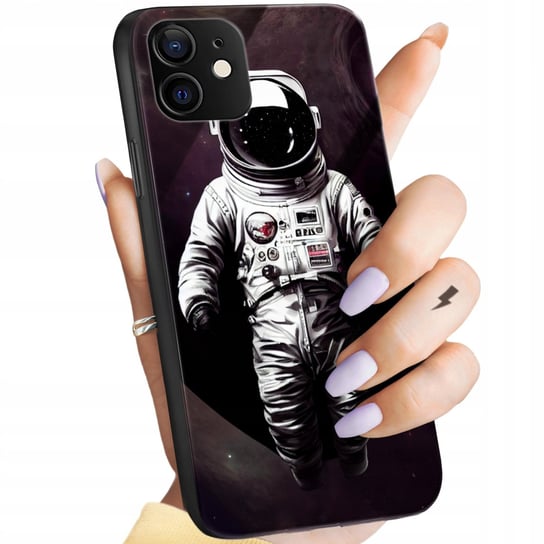 Etui Szklane Do Iphone 12 Wzory Księżyc Astronauta Kosmos Glass Case +Szkło Hello Case