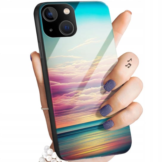 Etui Szklane Do Iphone 13 Mini Wzory Pastele Kolory Pastel Pastelowe +Szkło Hello Case
