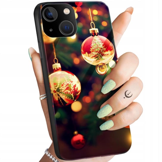 Etui Szklane Do Iphone 13 Mini Wzory Święta Mikołaj Renifer Glass +Szkło Hello Case