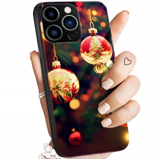Etui Szklane Do Iphone 13 Pro Wzory Święta Mikołaj Renifer Glass +Szkło Hello Case