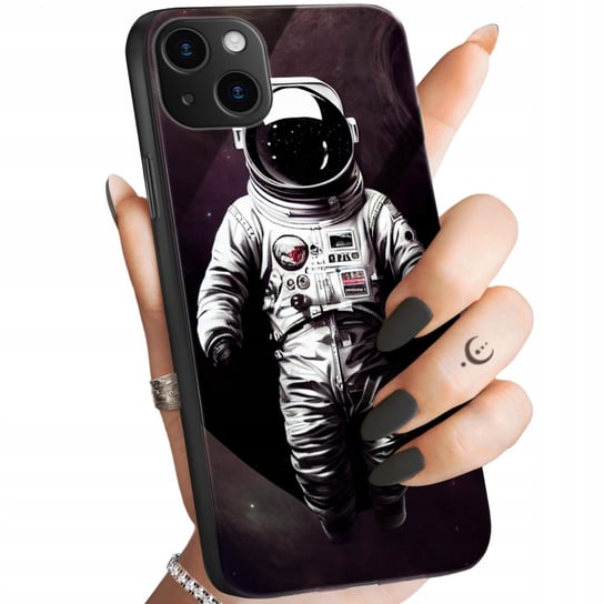 Etui Szklane Do Iphone 14 Plus Wzory Księżyc Astronauta Kosmos Glass +Szkło Hello Case