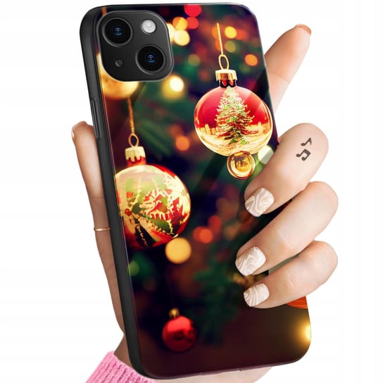 Etui Szklane Do Iphone 14 Plus Wzory Święta Mikołaj Renifer Glass +Szkło Hello Case