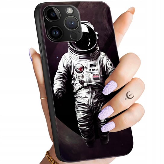 Etui Szklane Do Iphone 14 Pro Max Wzory Księżyc Astronauta Kosmos +Szkło Hello Case