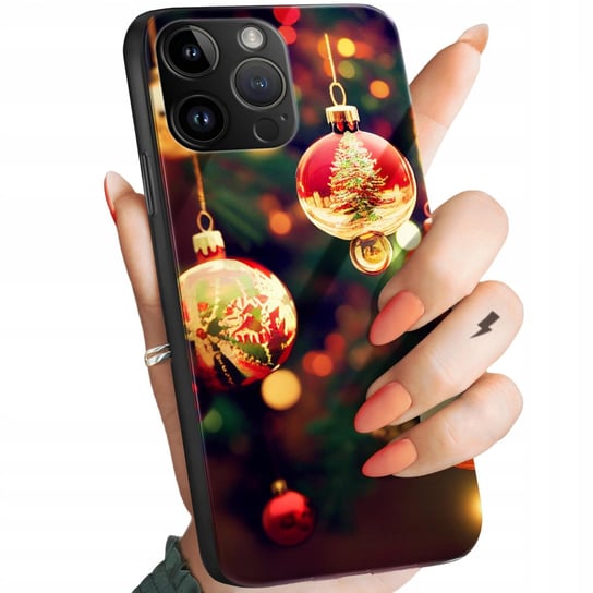 Etui Szklane Do Iphone 14 Pro Max Wzory Święta Mikołaj Renifer Glass +Szkło Hello Case