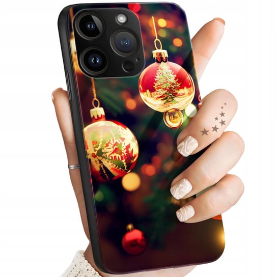 Etui Szklane Do Iphone 14 Pro Wzory Święta Mikołaj Renifer Glass +Szkło Hello Case