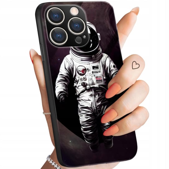 Etui Szklane Do Iphone 15 Pro Wzory Księżyc Astronauta Kosmos Glass Case Hello Case