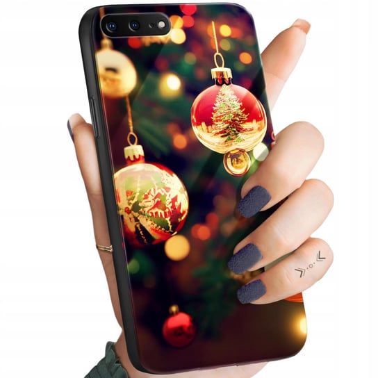 Etui Szklane Do Iphone 7 Plus / 8 Plus Wzory Święta Mikołaj Renifer +Szkło Hello Case