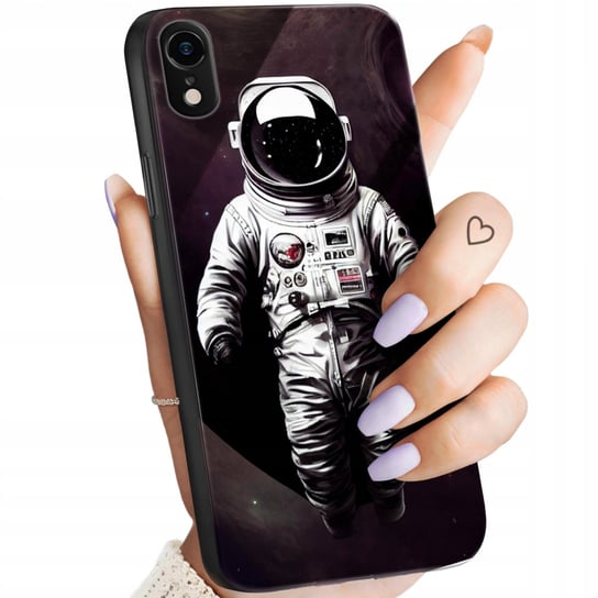 Etui Szklane Do Iphone Xr Wzory Księżyc Astronauta Kosmos Glass Case +Szkło Hello Case