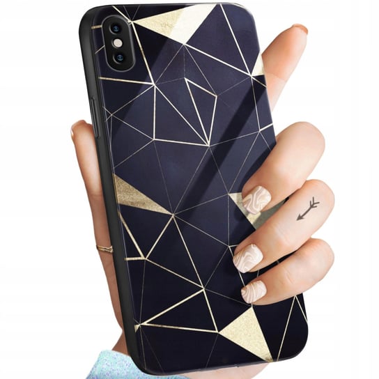 Etui Szklane Do Iphone Xs Max Wzory Geometryczne Figury Glass Case +Szkło Hello Case