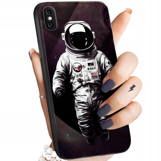 Etui Szklane Do Iphone Xs Max Wzory Księżyc Astronauta Kosmos Glass +Szkło Hello Case