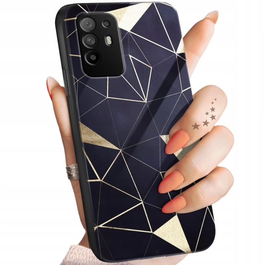 Etui Szklane Do Oppo Reno 5Z Wzory Geometryczne Figury Glass Pokrowiec Case Oppo