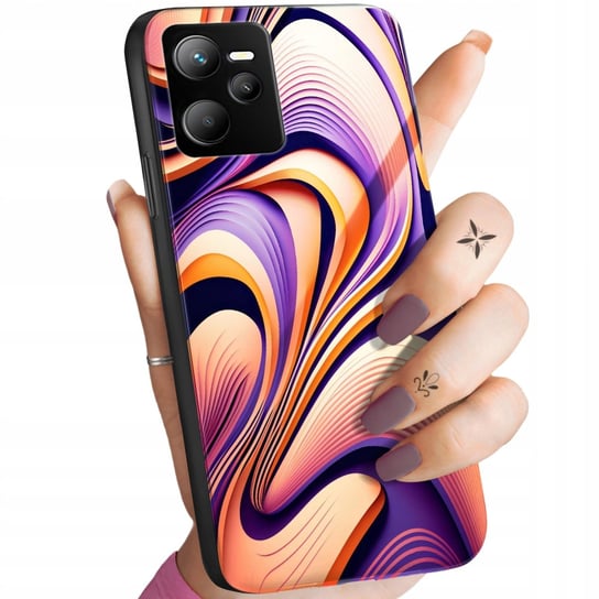 Etui Szklane Do Realme C35 Wzory Iluzja Kolorowe Abstrakcja Geometryczne 3D Hello Case